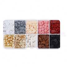 2040/2600pcs/Set Clay Beads Bracelet Making Kit - Soft Clay Beads, Golden Spacer Beads, Red, Pink, Brown, Cross Pendants, Perfect For Friendship Bracelets And Jewelry Making, Gift To Friends - Multicolor - View 9