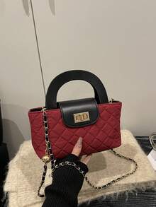 新款时尚百搭女士极简手提包，适合派对、活动和街头穿搭，秋冬季必备 - 彩色 - 查看 15