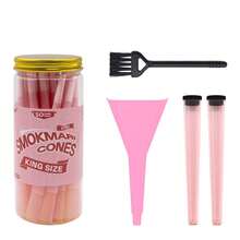 50pcs King Size Pre-Rolled Papers With Filter Tips, 84mm Pre Rolling Cones With Filling Device, Two Cones Holder, Cone Loader, Cleaning Brush, Slow Burning, Tobacco Accessories, Holiday Gift For Friends And Family - Multicolor - View 12