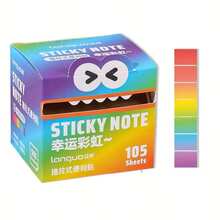105pcs Cute Monster Design Sticky Notes Set, Colorful Glittery Memo Pads With Multilingual & Subject Notes (English, Math, Vocabulary), Ideal For Students & Office, Delivers Fun & Practical Note-Taking Experience