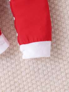 2件套/组 宝宝第一个圣诞节圣诞老人驯鹿连体衣+圣诞帽，长袖连体衣套装 - 紅色 - 查看 7