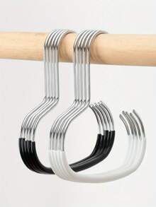 5件套帽子架收纳架，防滑衣架，创意圆形衣钩，不锈钢衣柜挂钩，适用于帽子、吊带、领带、围巾、内衣等。 - 彩色 - 查看 4