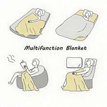 Vulpes Vulpes Throw Blanket  For Winter Single Comforter Blankets - màu đen - Xem 3