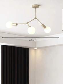 1pc Modern Minimalist Branching Ceiling Light DIY Asymmetric Shaped Nordic Creative Molecular Ceiling Lamp, Excludes Light Bulb