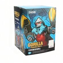 Robot Mono Acrobático 360° con Efectos de Luz + Música 12cm | Juguete Interactivo para Niños Activos. - Azul - Ver 2