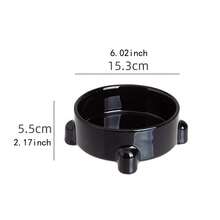 大直径陶瓷宠物碗，防倾倒宠物托盘，猫粮碗，零食碗，小型犬粮碗，颈部保护垫，猫狗通用碗，宠物罐头食品碗，饮水碗，卫生易清洗 - 彩色 - 查看 18