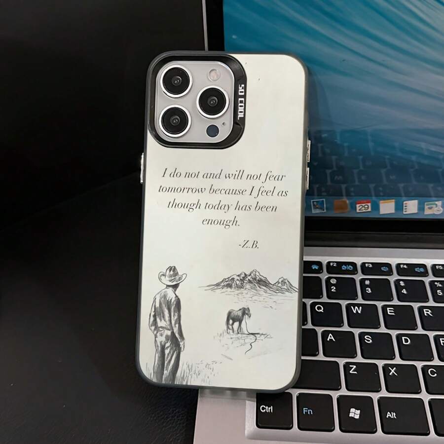 Funda de teléfono retro Z-Zach B-Bryan Cantante del Campo para iPhone 16 15 14 13 12 11 Pro Max X XR XS Max 8 7 Plus, cubierta trasera mate a prueba de golpes - Mezcla de colores - Ver 1
