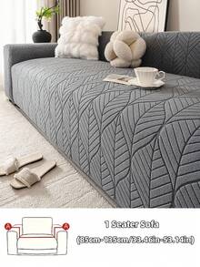 天鹅绒经典沙发套，叶子图案半包式沙发套，宠物友好型沙发垫 - 95% 涤纶 5% 氨纶，透气弹力，适用于 1/2/3/4 座沙发，四季皆宜，舒适简约，提升居家幸福感 - 彩色 - 查看 19
