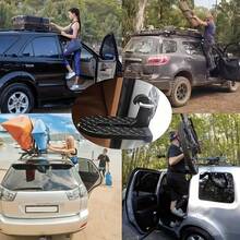1pc Foldable Car Door Step With Roof Rack, Universal All Season Car Door Step With Matte Finish, Equipped With Safety Hammer, Suitable For All Vehicles Roof Step, Foldable Car Roof Step - Durable Aluminum Alloy Structure, Portable Design
