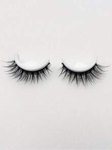 奥黛丽单对装/3对装自粘假睫毛，防水可重复使用，自然逼真，打造洋娃娃般的美睫效果，长度10-16毫米，每包3对，预涂胶设计，按压式贴合，细条假睫毛。（1对不含胶水） - 自然纖長款 - 查看 17