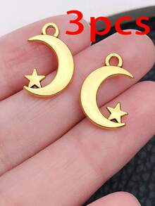 Multi-Piece Hollow Moon Wooden Pendant, Suitable For Wedding Party Decoration, DIY Painting Hanging Items, Eid Al-Fitr Blessing, Ramadan Blessing - Wood Color - View 13