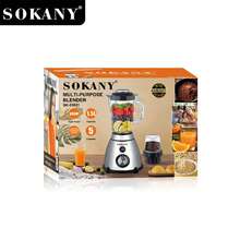 SOKANY 03031 Multi-Functional Food Processor, Demolition Machine. 2-In-1 Blender For Juicing/Grinding. 800W High Power, 1.5L Large Capacity, 5 Speed Settings. One-Touch Operation, Suitable For Crushing Ice, Juicing, Grinding, Mincing And More. An Essential Kitchen Appliance.