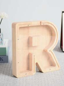 大号26字母木质存钱罐 - 耐用硬币储蓄盒，可个性化定制A-Z字母，透明硬币收纳盒，装饰品，生日礼物，儿童储蓄礼物，字母储蓄礼物，男孩女孩名字硬币盒，圣诞节礼物，感恩节礼物，新年礼物，儿童生日礼物，独特礼物/男孩女孩生日礼物/毕业礼物/返校礼物
