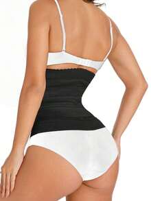 Premium Ultra-Firm Control Waist Trainer Belt For Women - Advanced Flexi-Boning Body Shaper, Enhanced Abdominal Support, Seamless Fit, Adjustable Slimming Cincher Tummy Control, Sports - 黑色 - 查看 4