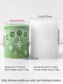 قالب شمع سيليكون بأشكال أجرام سماوية، مناسب لإعداد التأمل، هدايا رأس السنة، حفلات ذات موضوع شتوي. سهل التنظيف وإعادة الاستخدام. قالب متعدد الاستخدامات لصنع الشموع اليدوية، والفن الجصي، والصابون، والطين. مثالي لديكور المنزل، والإقامة بالنمط الإسكندنافي، وغرفة المعيشة، والحمام، والفعاليات الخارجية - أبيض - مشاهدة 15