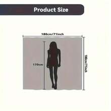 1pc Vintage Blue Toile Deer In Woodland Shower Curtain - Elegant Retro French Country Bathroom Decor, Polyester Fabric With Grommet Hooks, All-Season & Seasonal Use For Autumn Winter Halloween, Deer & Foliage Animal Print Bathroom Window Curtain Alternativ - Nhiều màu - Xem 5