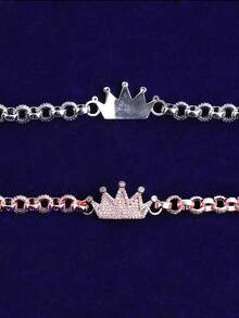 DUBSS 1 件 Belcher 皇冠手链 男士真铜镀金嘻哈饰品 - 手鍊 - 查看 8