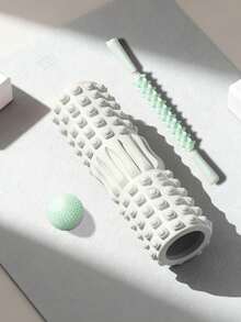 Thigh Slimming Massage Wolf Fang Rod Floss Ball Yoga Stick Lángyá Rod Roller Massager Muscle Relaxation - Pink - View 7