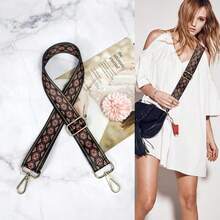 Dsigo Purse Strap, 15" Wide Gold Alloy Buckle Floral Printing Crossbody Shoulder Strap For Bag Handbag Crossbody Bags - ColorD - 查看 5