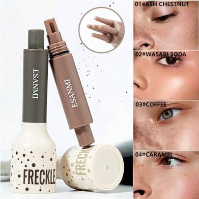2025 Upgraded Faux Freckle Stamp Pen, 5-Point Precision Head For Natural Sun-Kissed Freckles, Waterproof & Long-Lasting Quick-Dry Freckle Pen, Easy Use For Beginners, 4 Colors Available