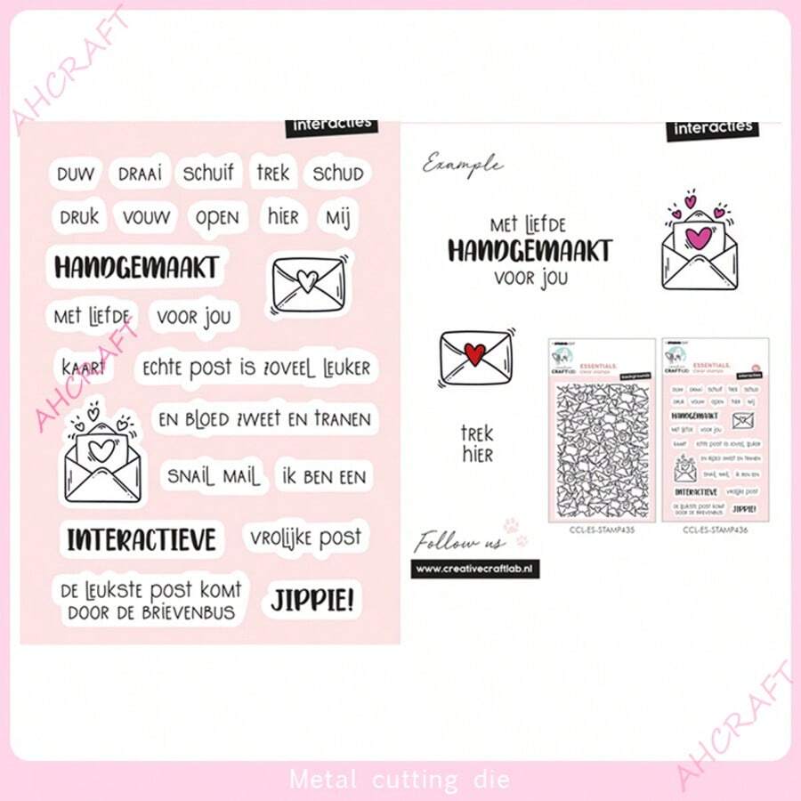 Bộ khuôn cắt bằng thép cacbon và bộ tem trong suốt, dụng cụ thủ công bằng giấy tự làm để cắt, đóng dấu, dập nổi, trang trí nhà cửa - Bạc - Xem 1