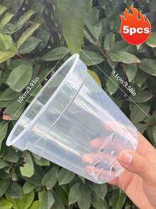 Orchid Seedling Round Pot, Transparent Orchid Container, Round Pot, Butterfly Orchid Transparent Plastic Pot Green Plant Pot Dendrobium Phalaenopsis Rose Cutting Planting Experimental Pot
