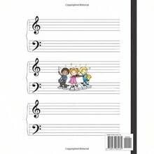 Blank Sheet Piano Music Notebook : Wide Staff Music Notebook for with 100 Pages of Blank Wide Staff Music Manuscript Paper Music Staff... Piano Music Lover Classic White Cover Large - como en la foto - Ver 3