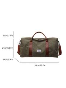 Vintage Style Large Capacity Travel Duffel Bag - Durable Washed Canvas, Suitable For Sports, Fitness And Camping