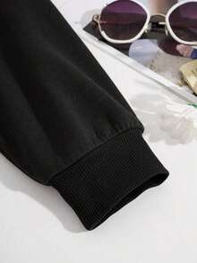 RealTree Xtra Logo Pink And White Men's & Women's Fashionable Print Casual Hoodie Sweatshirts Autumn/Winter - Black - View 6