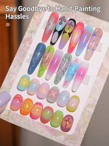 XEIJAYI 1pc Premium Steel Nail Stamping Templates - Delicate Lines & Reusable Design For Nail Art Lovers