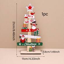1 套 - 创意空心圣诞树饰品、DIY 组装木制饰品、桌面装饰、圣诞派对氛围装饰用品