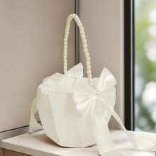 Suministros para bodas: Cestas de flores de estilo occidental para bodas, cestas de flores pequeñas con perlas para esparcir flores de boda - Multicolor - Ver 1