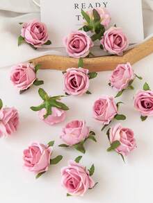 10/30/2500 piezas Cabezas de rosas artificiales para decoración de Día de San Valentín y Año Nuevo, caja de dulces DIY, ramo nupcial, seda para el Día de la Madre, decoración para el hogar, jardín al aire libre, boda, sala de estar, caja de dulces DIY, guirnalda, plantas falsas, productos para el hogar, ramo de flores, decoración de mesa, plantas falsas - Rojo arena - Ver 1