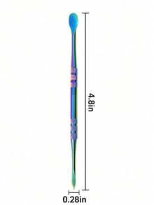 1件不锈钢双头烟斗勺，钛合金双头烟斗清洁器，蜡雕工具，配件，新奇礼品 - 彩色 - 查看 6