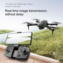 TOKQI F198 可折叠双摄像头无人机，配备无刷电机、自动悬停和定高功能、一键降落、APP 控制、超长飞行时间，便携式遥控四轴飞行器，是初学者的理想礼物 - 非常适合圣诞节/万圣节/生日 - 黑色 - 查看 4
