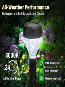 10 luces solares para césped de exterior, resistentes al agua y a las heladas, con batería de 400 mAh, ideales para lámparas de mesa, de jardín y de patio. - 20 piezas - Luz cálida - Ver 3