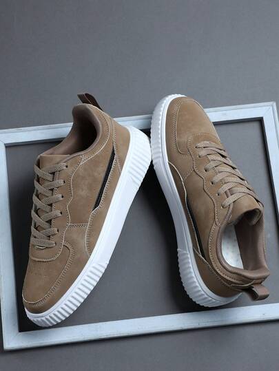 Retro Shoes For Men, Casual Sneakers Male,Classic Shoes, Non-Slip Footwear, Plus Size Lace-Up, Suitable For Suit, Low Top Footwear,Lightweight