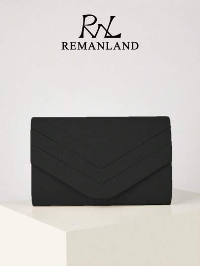 REMANLAND 时尚简约手拿包，优雅丝绒单肩包，适合女士参加派对、婚礼、晚宴、宴会等场合，是派对女孩和女士的理想之选，尤其适合派对、婚礼、舞会、晚宴/宴会等场合，也是送给女性的最佳礼物。