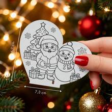 Enfeites Natalino para Colorir em MDF – Papai Noel e Presépio – Várias Quantidades - 50 unidades - Visão 7
