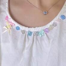 6/12/18/24/30/36/42pcs High Gloss Colorful Resin Buttons, Cute & Fresh DIY Handmade Jewelry Decorative Accessories, Suitable For Clothing Design, Sweaters, Hats And Crafts - Multicolor - View 5