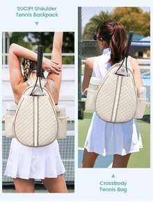 New Fashion Oversized Backpack, Large Capacity Commuter Bag, Multifunctional Storage Bag, Waterproof Tennis Racket Shoulder Bag