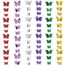 12pcs Holographic Butterfly Hanging Decor, Backdrop Decoration, Photography Props - Multicolor - View 2