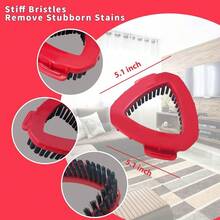 AZ Shikong Scrub Brush For OCedar RinseClean 2 Tank System Scrubber Mop Head For Ocedar Stiff Bristle Spin Mop Replacement Head Base For Shower Bathroom Kitchen Bedroom Floor Cleaner - 小的 - 查看 5