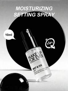 Make Up For Ever 24小时保湿定妆喷雾，10毫升/0.35盎司。这款不含酒精的超细喷雾蕴含透明质酸和芦荟精华，可定妆、提亮肤色并提供24小时保湿。 - 無色 - 查看 6