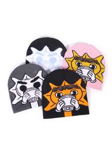 New Cute Versatile Knit Hat, Niche Design Street Fashion Outdoor Warm Beanie, In Stock