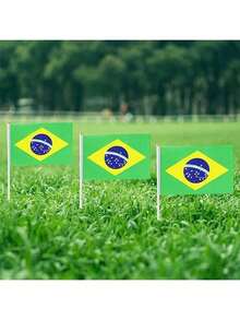 Brazilian Flag, Hand-Waved Flag, Brazilian Rope Flag Banner Mini National Flag World Flag, Event Banner Classroom Garden Festival Grand Opening Bar Sports Celebration Decoration - Multicolor - View 9