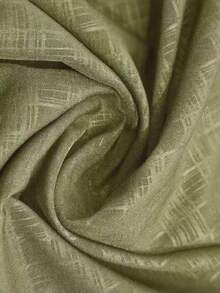 男士经典时尚长袖格子印花衬衫，时尚舒适，适合商务和休闲场合。 - 橄欖綠 - 查看 5