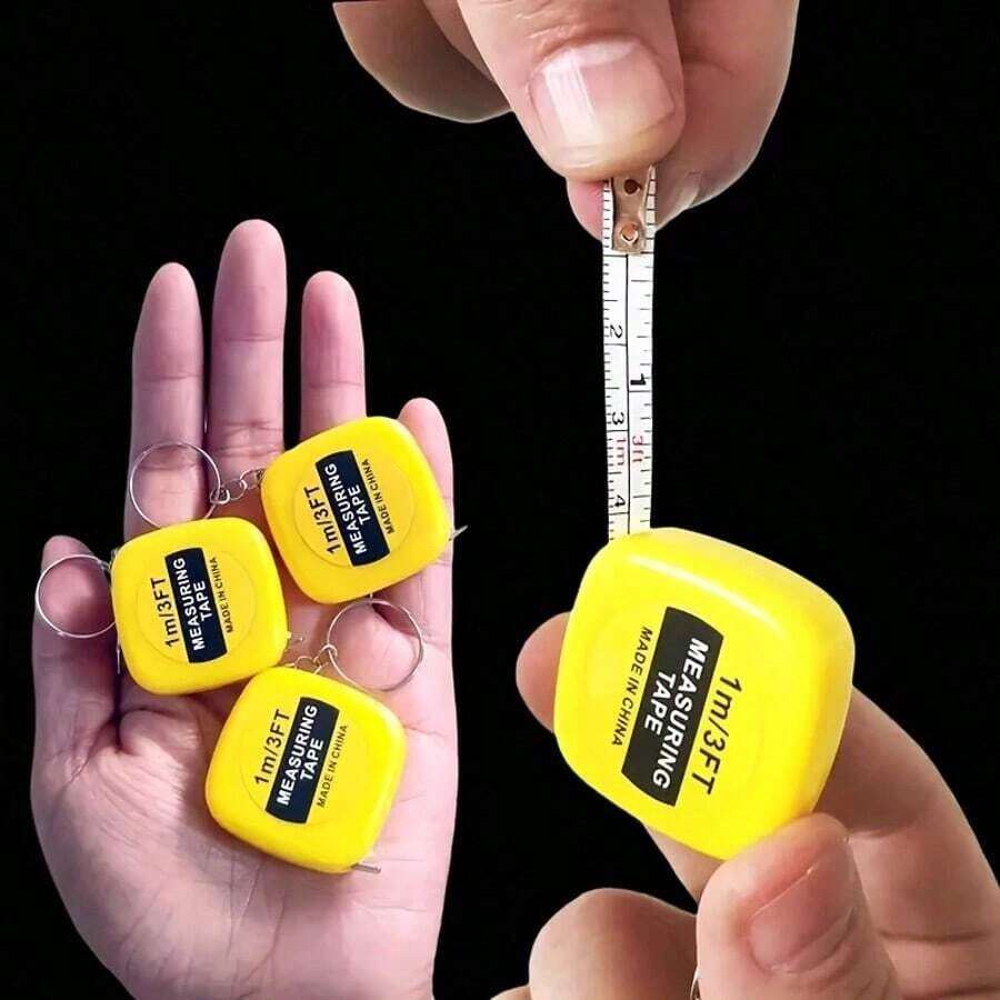 3pcs-Keychain Tape Measure Mini Measuring Tape Functional Pocket Tape Measure Retractable Metric Inch Construction Party Favors For Birthday Daily Use,Small Tape Measure Keychains Functional Mini Retractable Measuring Tape,Gift