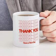 Tazas de café de cerámica de 11 oz (325 ml) de CafePress, gracias, que tengas un buen día - Multicolor - Ver 7
