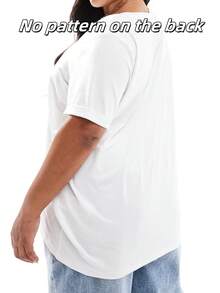 Get On Board With The Lord T-Shirt Catholic Jesus Christ Graphic Tee, Vintage 90s Y2K Tee - Soft, Breathable Crew Neck Tee, Lightweight & Comfortable Casual Summer Wear, Women's Tops - 白色 - 查看 2